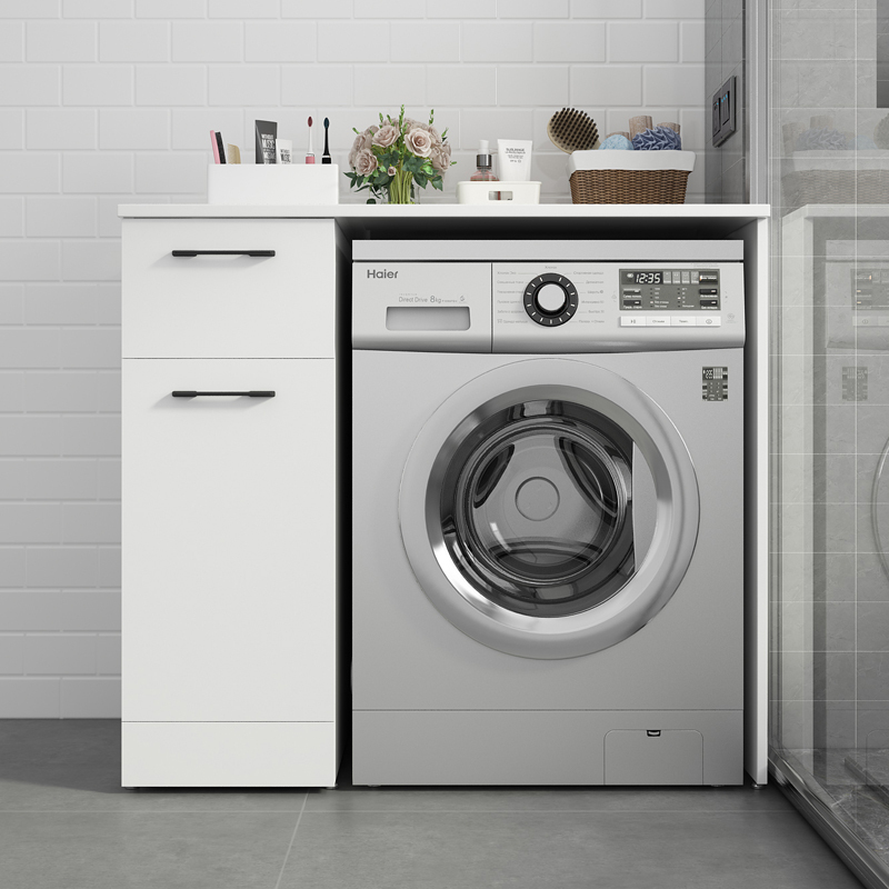 阳台洗衣机单独柜闪电客小户型现代简约滚筒伴侣置物整体柜一体罩子