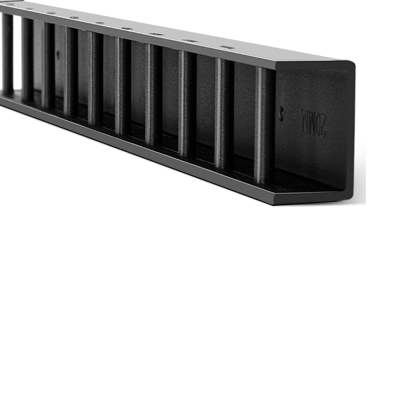 得力3831-10孔装订夹条(黑100支/盒300*20mm耗材配件财务文件资料高清大图