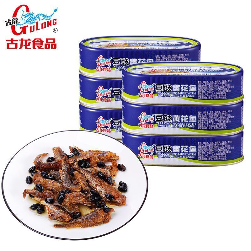 ZHMD古龙 豆豉黄花鱼120g/罐*6罐
