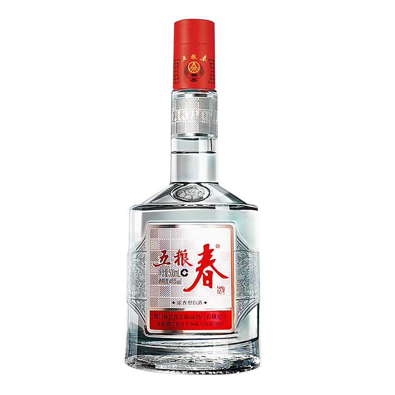五粮液五粮春第一代45度商务宴请婚庆宴席纯粮食酒水浓香型白酒500mL*1盒装
