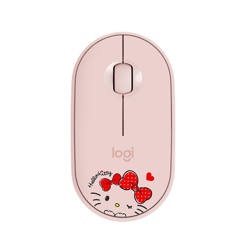 罗技 (Logitech) Pebble轻薄型光电静音无线蓝牙鼠标台式机笔记本电脑家用时尚办公商务鼠标 茱萸粉-B2B