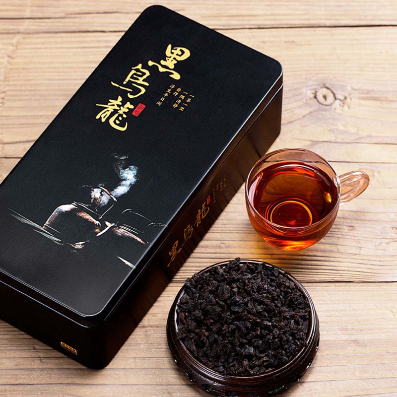 源御露(Yuan Yu Lu)黑乌龙茶木炭油切技法茶茶多酚一级浓香型乌龙茶叶礼盒装500G