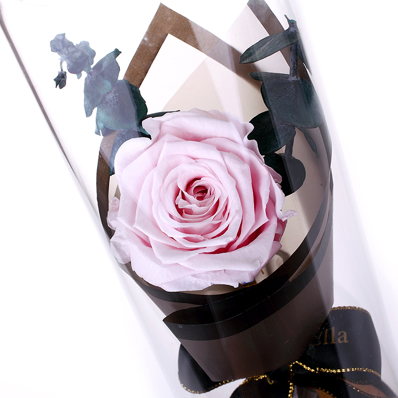 Para Ella 010系列彩灯许愿瓶粉色玫瑰花永生花礼盒鲜花速递女神节创意礼物情人节礼物生日结婚纪念日礼物送女生女友