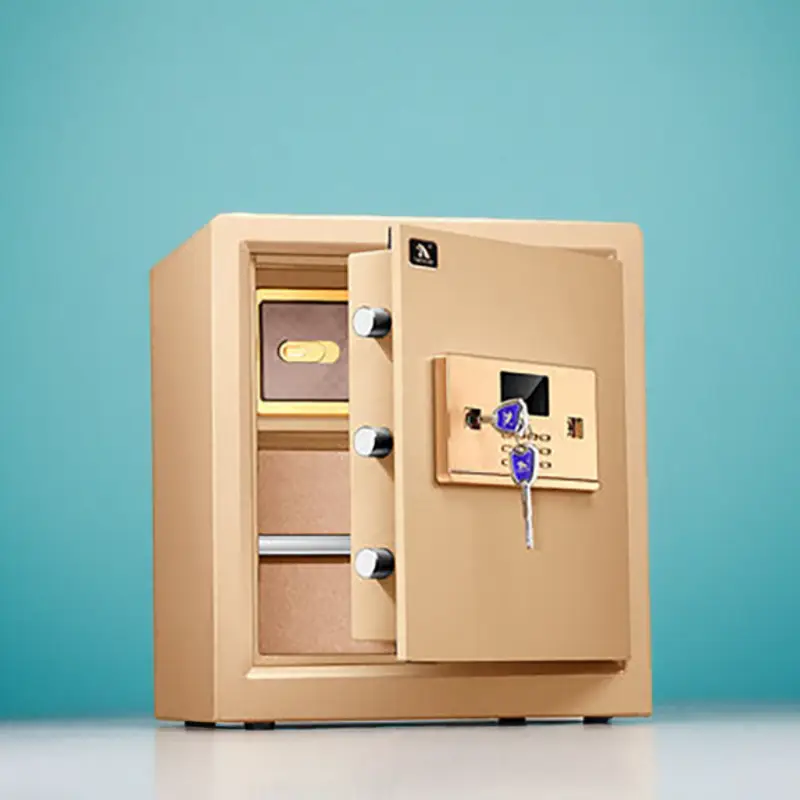 虎王保险箱品牌电子密码45XH-1保管箱中型保险柜保险柜全钢家用入墙首饰文件床头柜高清大图
