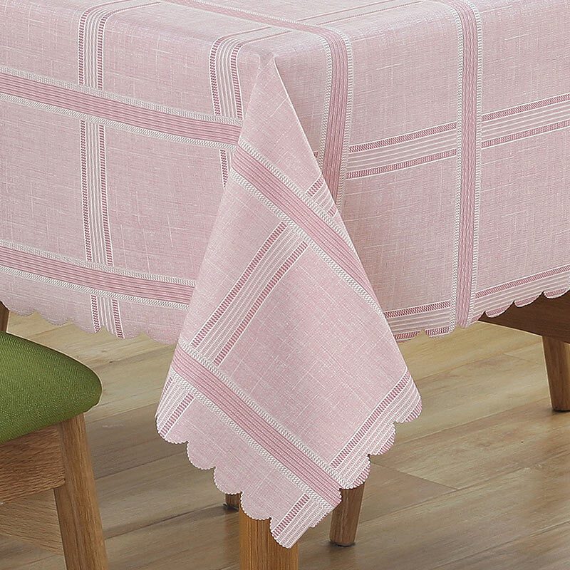 茶几餐桌印花桌布布艺塑料田园台布垫防水防烫防油免洗长方形家用