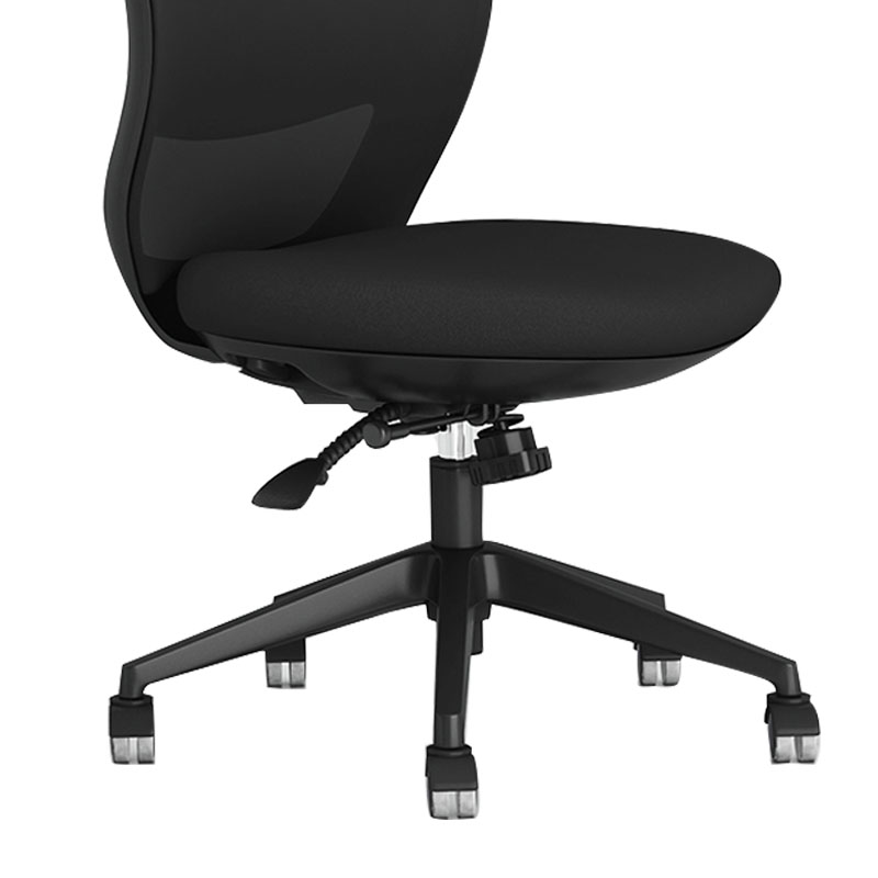 工作椅电脑椅人体工学升降转椅写字椅黑框黑网(无扶手款)高清大图
