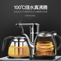 志高(CHIGO)茶吧机YR-5F-6 立式温热型 0.8L 保温 自动上水电热水壶饮水机家用触屏烧水壶 酒红色