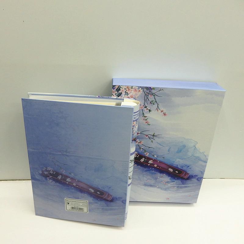 相册影集粘胶diy粘贴式覆膜自粘贴家庭纪念册5678寸手工创意礼品 三维工匠 浅紫高清大图
