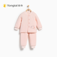 童泰TONGTAI秋冬夹棉外出服套装3-24个月婴幼儿宝宝纯棉对开薄棉服儿童通用90cm