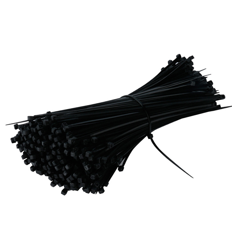 黑色自锁式尼龙扎带200mm360mm扎线带500条电线固定塑料捆扎带线束带