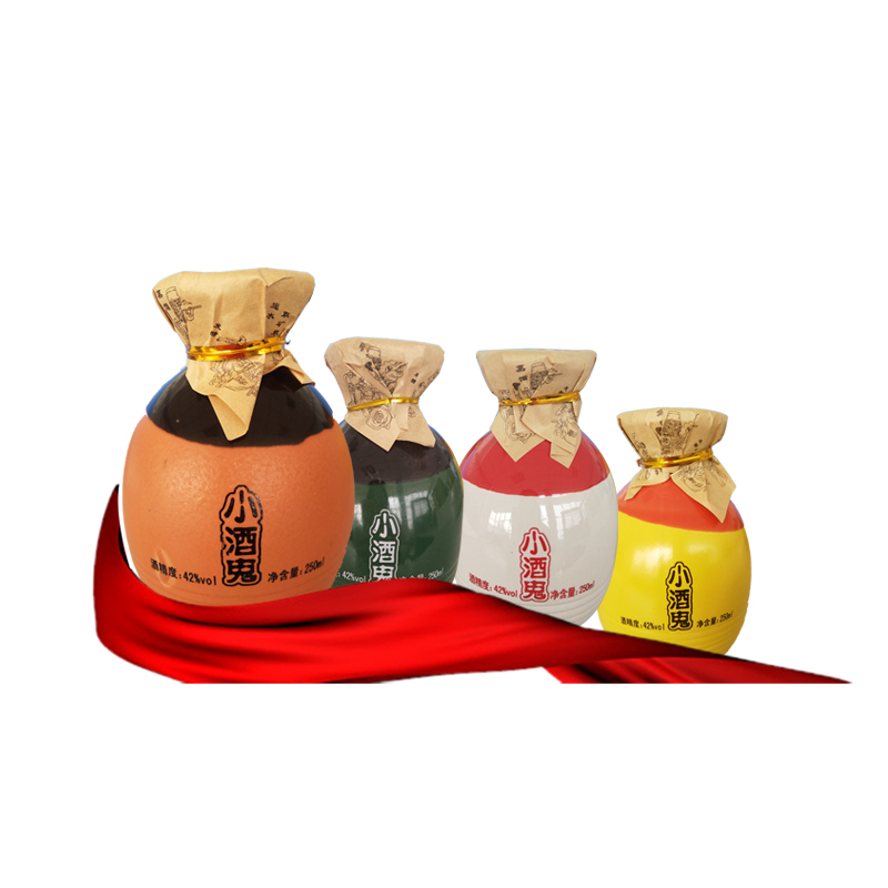 千童白酒小酒鬼陶瓷瓶浓香型250ml白酒14箱装小瓶酒