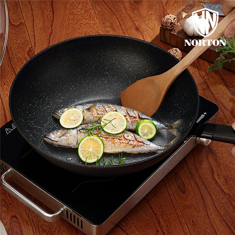 NORTON聚味麦饭石煎炒锅1JJW032高清大图