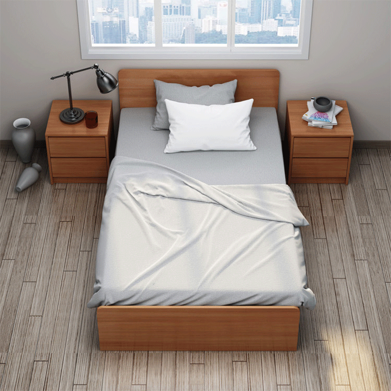 蓝翔12m19m单人床板式单人床简约现代小户型板式床lt