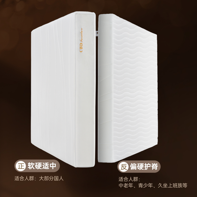 [CBD]SNZY-双禧云丝绒正反双睡床垫25cm乳胶独立袋装弹簧床垫