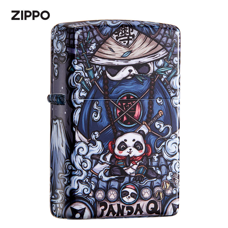 Zippo芝宝打火机防风煤油打火机之宝东来也ZIPPO联名火机—PANDA Q之忍者胖达ZCBEC-237 新机无油
