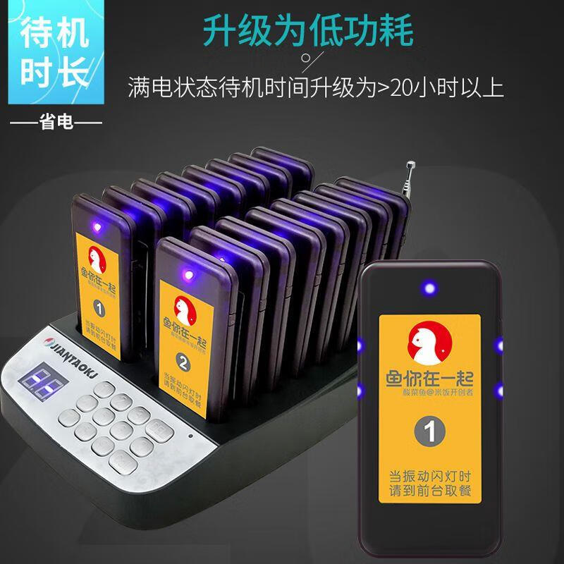 鸿合(HiteVision) 叫号取餐器 无线呼叫器 方形可定制logo 方款1拖10高清大图