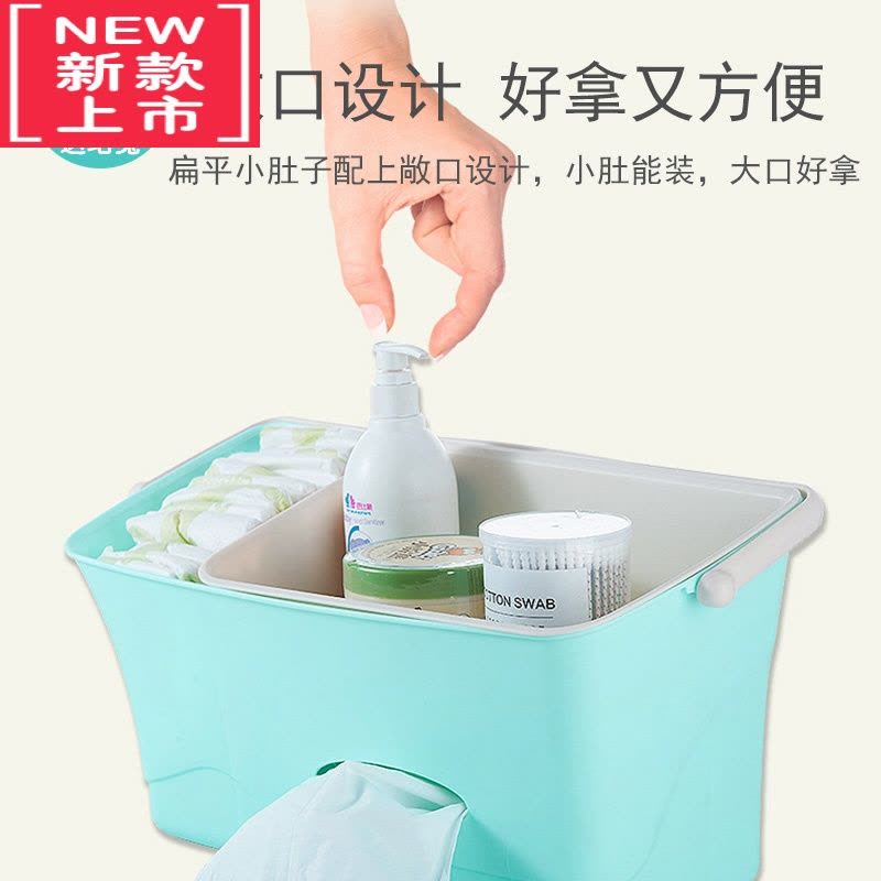 可莉允婴儿床挂篮床边收纳盒多功能尿布尿不湿挂袋挂篮整理储物箱置物架图片