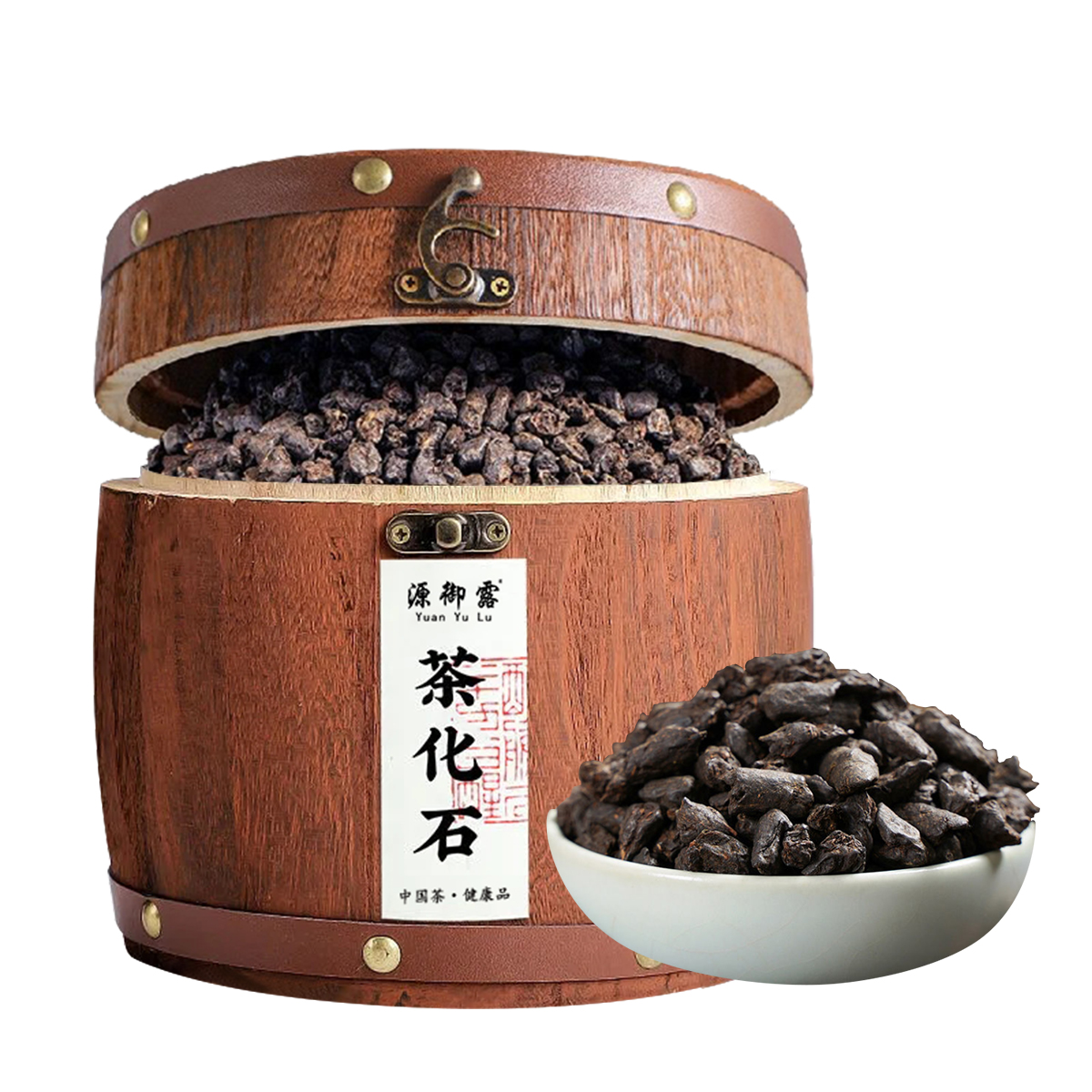 源御露云南普洱茶茶化石熟茶糯香普洱茶叶木桶装节日礼盒装500克高清大图