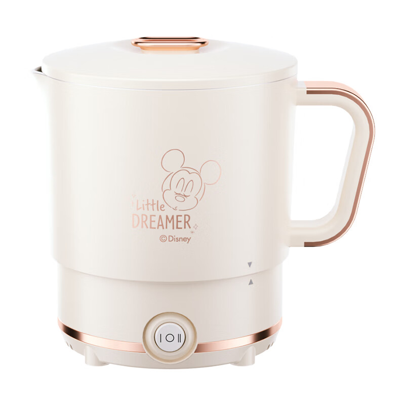 迈卡罗 迪士尼联名 电煮锅电水杯多功能热水壶DS-0840DG 米白色 0.8L