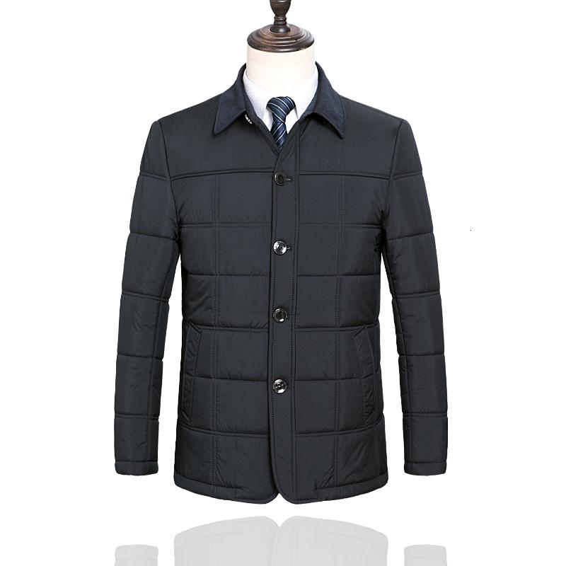 免费试穿 送运费险大牌正品棉衣男2024新款中老年商务休闲翻领外套爸爸冬季轻薄棉袄高端外套正品官方旗舰店高清大图