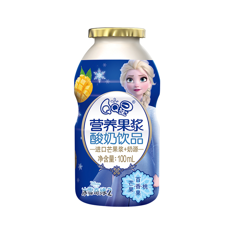 伊利QQ星儿童营养果酱酸奶饮品芒果百香果桃100ml*5*6