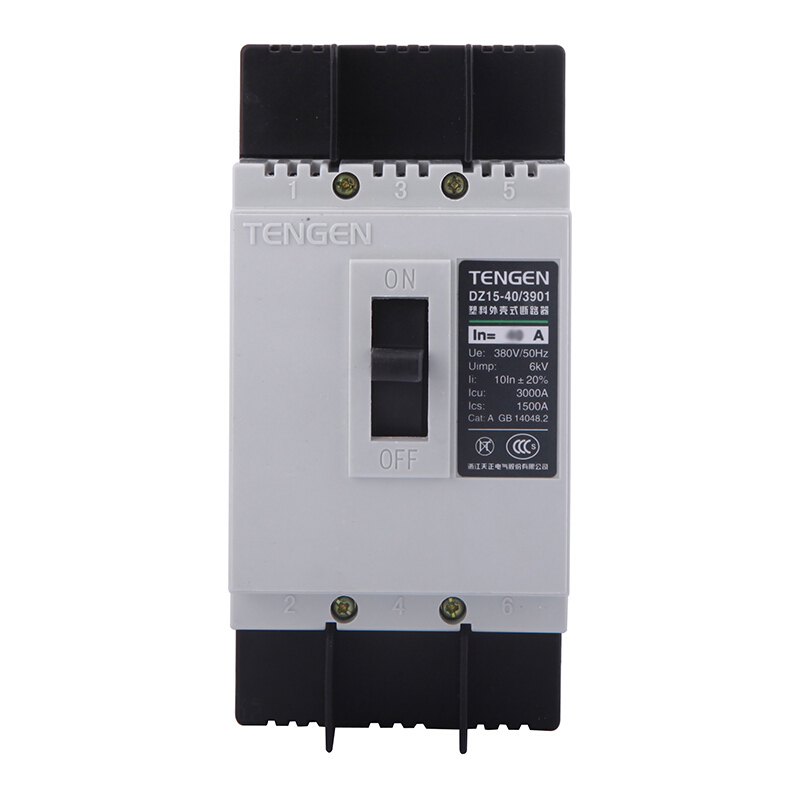 天正电气 DZ15-40 3KA 热磁式 32A 3P 手动 固定式 380V 01040030041 塑壳断路器