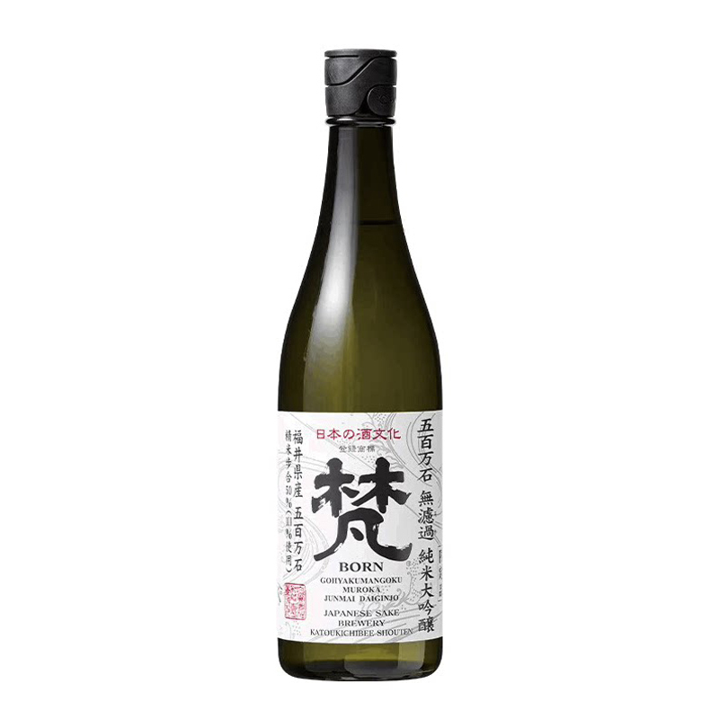 梵五百万石无滤过纯米大吟酿清酒发酵酒低度酒日本进口720ml 日式清酒米酒洋酒