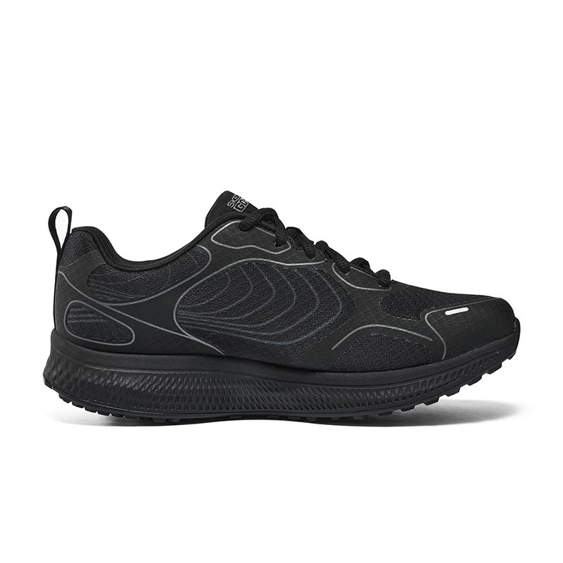 Skechers Go Run Consistent 舒适 防滑耐磨 低帮 跑步鞋 女款 全黑色 128294-BBK
