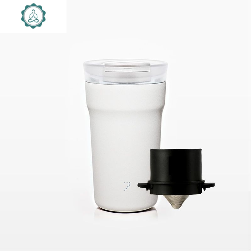 手冲咖啡器具套装滴漏式过滤器免滤纸保温便携手冲咖啡滤杯 封后 保温咖啡杯粉色