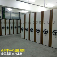 鑫办公 档案密集架手摇式密集架智能密集架移动档案柜文件柜办公柜资料架钢制轨道电动密集架 定制电动型套色密集架*每立