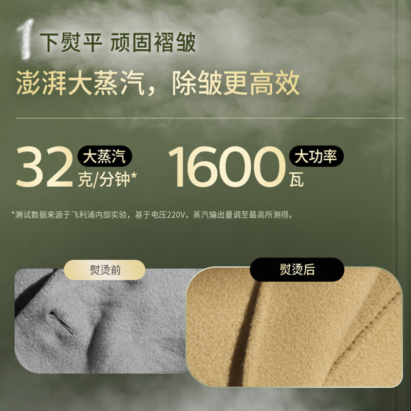飞利浦 (PHILIPS)熨烫机蒸汽挂烫机易收纳操作家用立式熨衣机STE3051/78