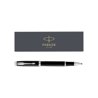 派克PARKER 签字笔 新款IM深黑白夹宝珠笔 学生商务办公文具用品日常书写 佩戴0.7mm宝珠笔芯