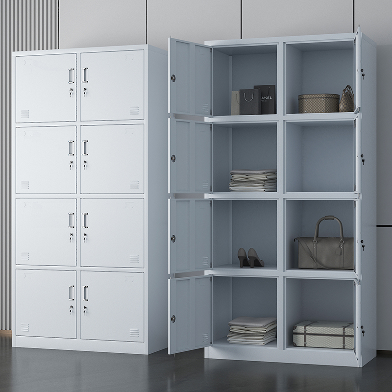 臻远 铁皮柜健身房存包柜员工柜储物柜 8门更衣柜