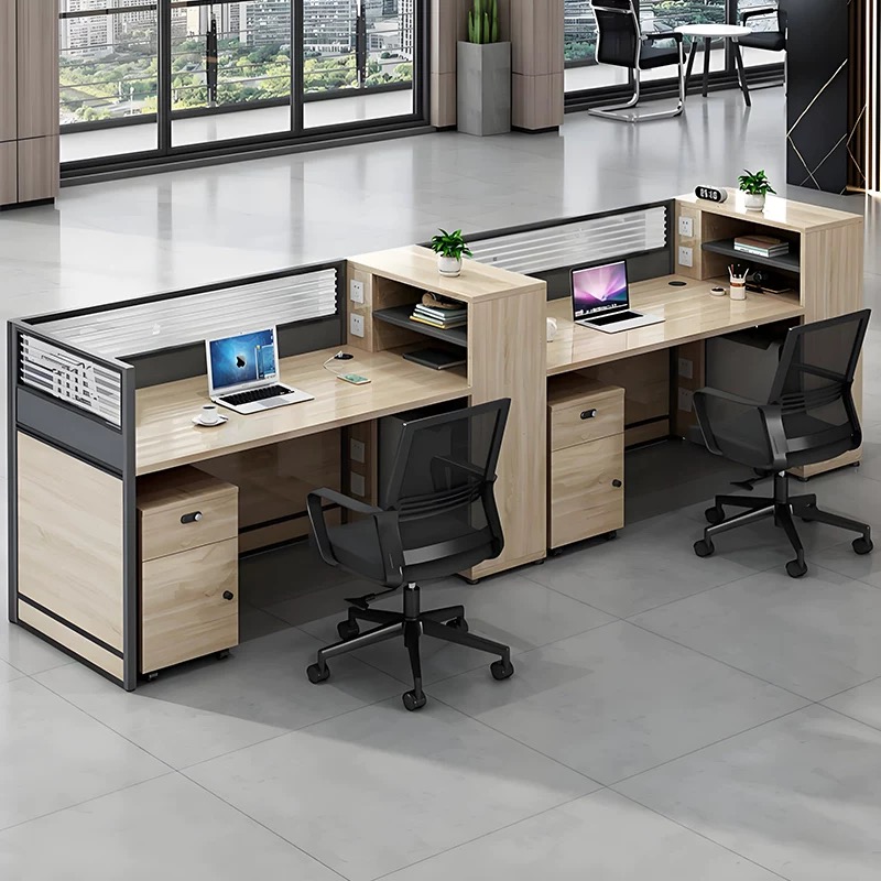 苏宁 金菲罗格 办公家具 板式职员办公屏风卡位办公桌高清大图