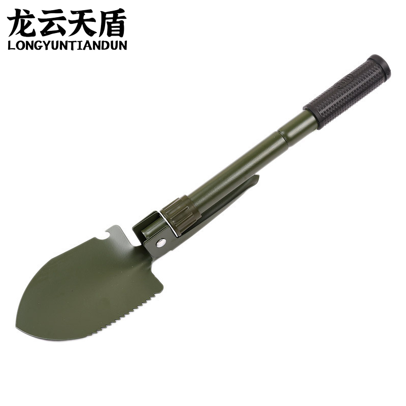 龙云天盾工兵铲兵工铲子折叠式多功能户外锹迷你车载装备钓鱼铁锹锰钢高清大图