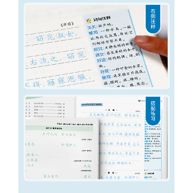 醉染图书字加分 高中必背古诗文75篇 楷书9787313229984高清大图