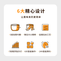 半球(Peskoe)智能电饭煲 3L容量多功能家用电饭锅 加厚不粘内胆 24H智能预约电饭煲