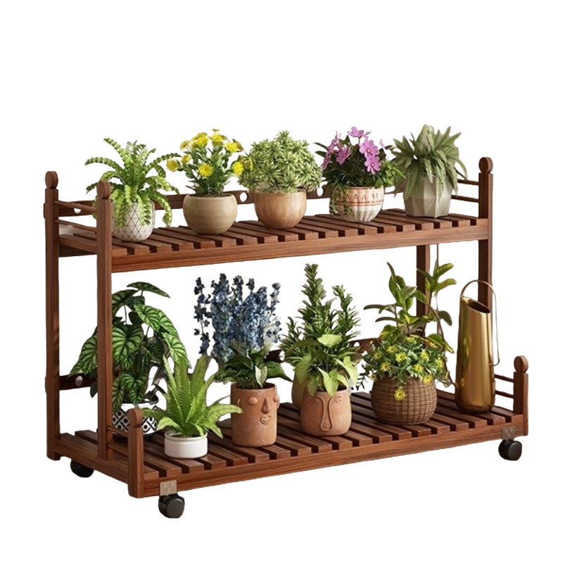 铭思达可移动花架两层80cm个高清大图