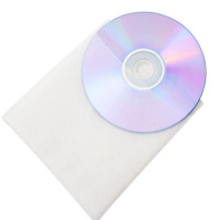 LTSM 晨光光盘袋子 DVD袋刻录盘袋CD袋可插封面方形半圆CD盒 光盘盒 两面普通厚度PP光盘袋(100个装)