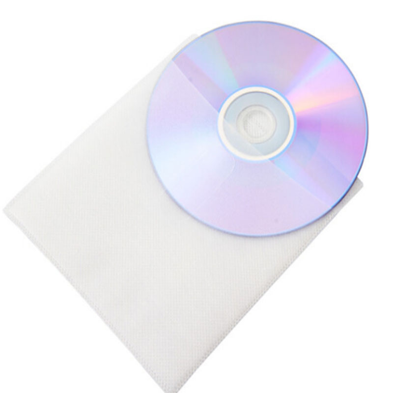 LTSM 晨光光盘袋子 DVD袋刻录盘袋CD袋可插封面方形半圆CD盒 光盘盒 两面普通厚度PP光盘袋(100个装)