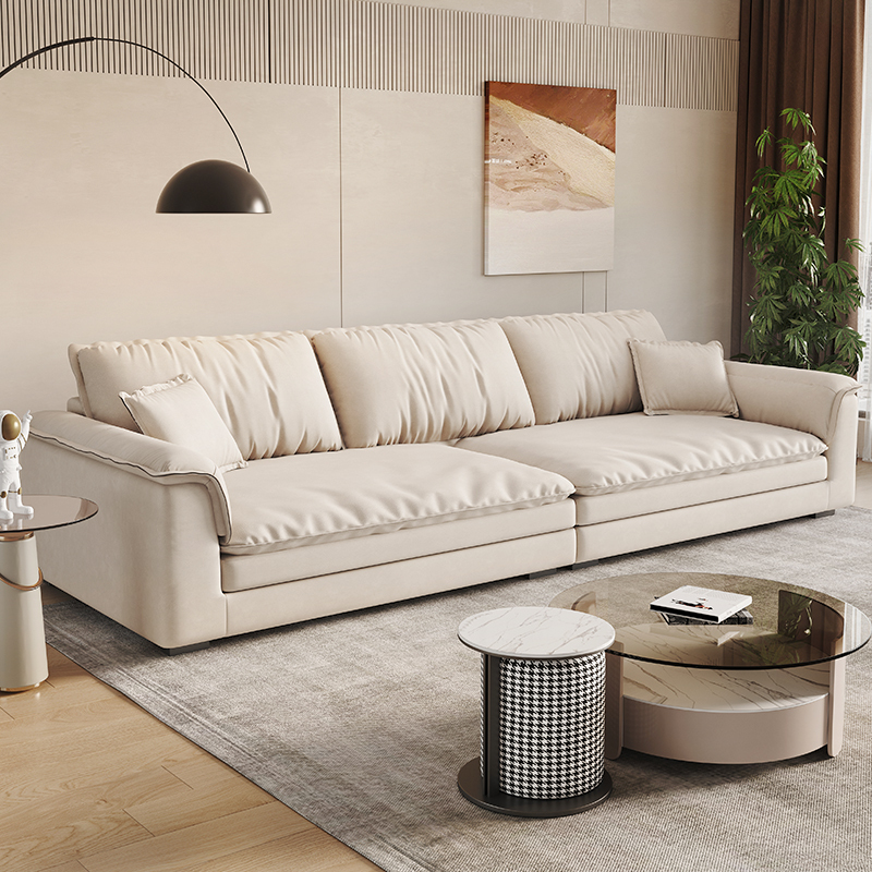 米奢 沙发 沙发意式大坐深沙发进深客厅帆船羽绒现代直排超深座宽免洗