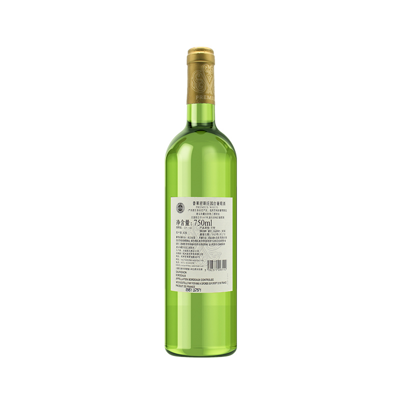法国原瓶进口 普莱密斯 庄园白葡萄酒 Premius Blanc 整箱装750ml*6