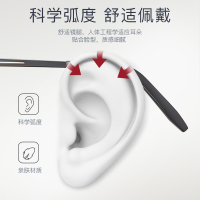 男士黑色超轻纯钛眼镜框可配近视眼镜有度数眼睛框镜架男商务大脸8878