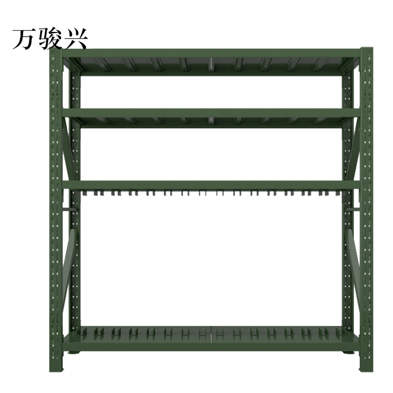 万骏兴安保装备器材存放架军绿色拆装盾牌货架盾牌架2000*600*2000
