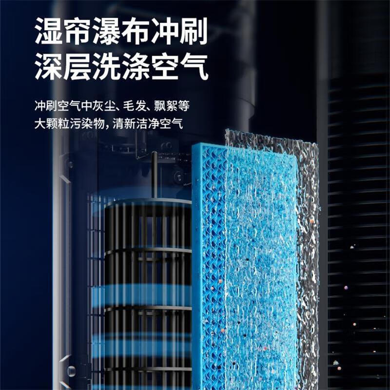 美的(Midea) APP操控家用冷风扇负离子净化加湿落地空调扇冷风机水冷无叶塔扇制冷小空调AAF10MR高清大图