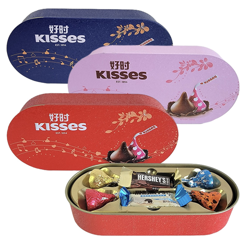 Hershey’s好时之吻牛奶巧克力4+2颗推拉铁盒结婚成品喜糖礼盒装高清大图