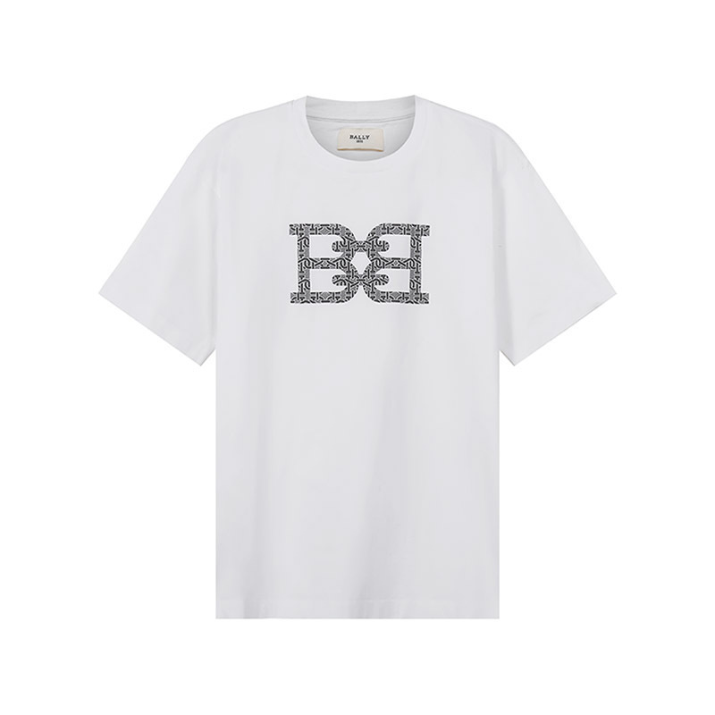 巴利 bally 奢侈品 男士棉质圆领短袖t恤m5ba800f