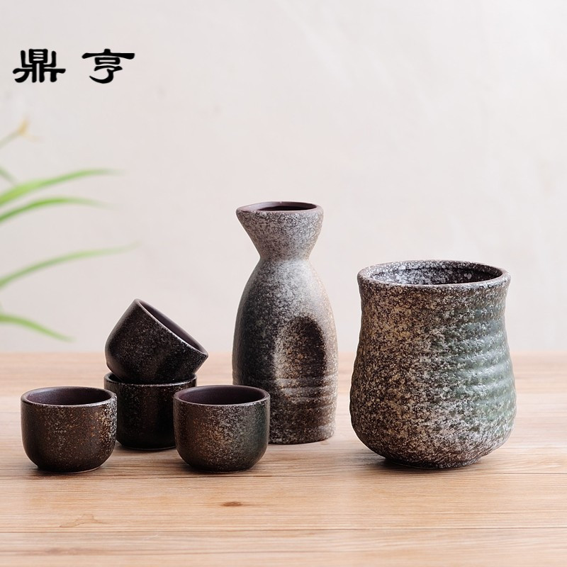 鼎亨日式清酒酒具套装温酒器仿古酒瓶热酒烫酒壶陶瓷煮酒酒盅白酒