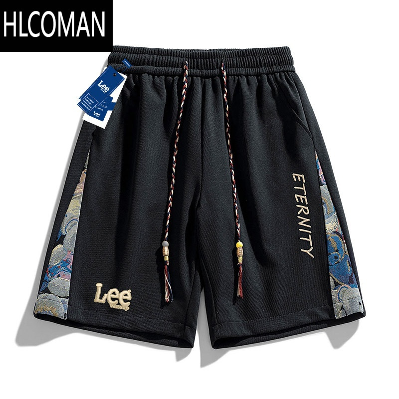 HLCOMAN[一折专区]潮牌卫裤短裤男夏季2025新款休闲运动五分裤