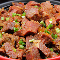 【两袋装】谷言酱香牛肉煲 加热即食 火锅底料 生鲜半成品菜 410g*2 820g袋装中式熟食